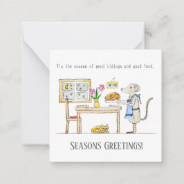 Mr Hiddle Cooks Turkey Season Greetings ノートカード