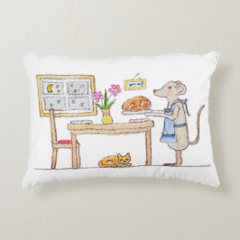 Mr Hiddle Cooks Turkey Season Greetings Card アクセントクッション