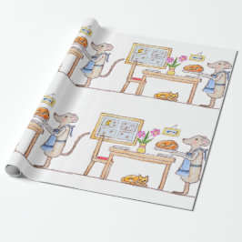 Mr Hiddle Cooks Turkey Season Greetings Card ラッピングペーパー