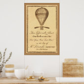 Mr Lunardi's Ascension to 1784 toヴィンテージ英語 ポスター (キッチン)