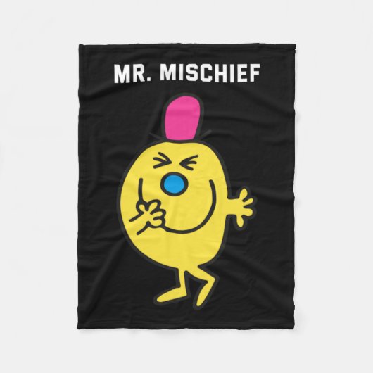 Mr Mischief デザイン フリースブランケット (正面)