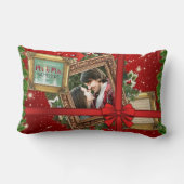 Mr&Mr初めてのクリスマスの金ゴールドフレーム写真 ランバークッション (裏面)