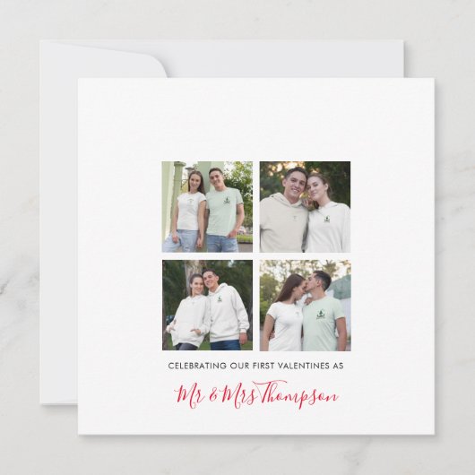 Mr.Mr.とMrs. 4の写真コラージュとしての最初のバレンタイン シーズンカード (正面)