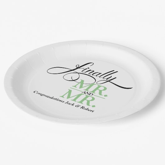 Mr.Mr.ウェディングレセプション紙プレート ペーパープレート (アングル)