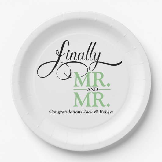 Mr.Mr.ウェディングレセプション紙プレート ペーパープレート (正面)