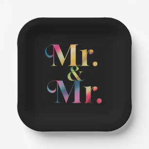 Mr.& Mr.ゲイバチュラーパーティゲイ結婚 ペーパープレート