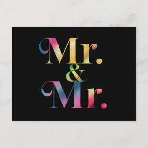 Mr.& Mr.ゲイバチュラーパーティゲイ結婚 ポストカード