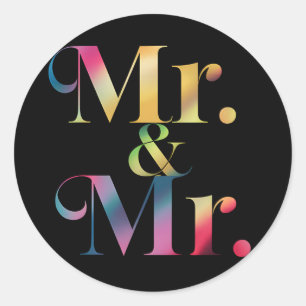 Mr.& Mr.ゲイバチュラーパーティゲイ結婚 ラウンドシール