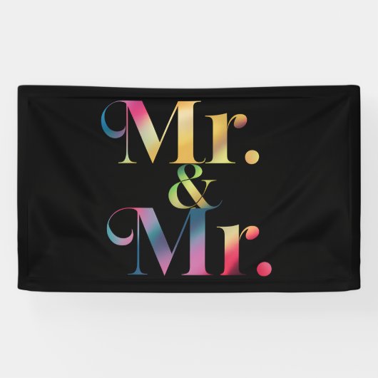 Mr.& Mr.ゲイバチュラーパーティゲイ結婚 横断幕 (横)