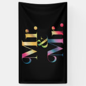 Mr.& Mr.ゲイバチュラーパーティゲイ結婚 横断幕 (縦)