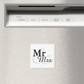 Mr&Mr.シンプルタイポグラフィエレガント結婚式の引き出物 マグネット (インサイチュ (食洗機))