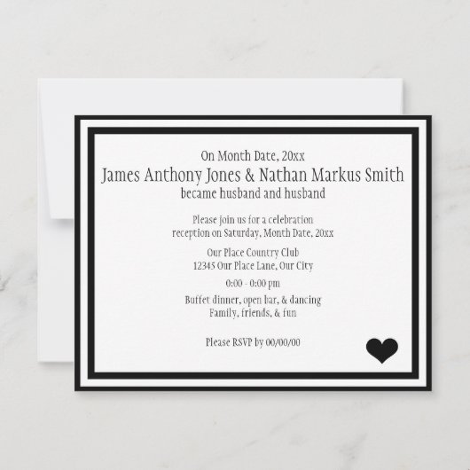 Mr. & Mr. 招待状 (裏面)