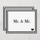 Mr. & Mr. 招待状 (正面/裏面)