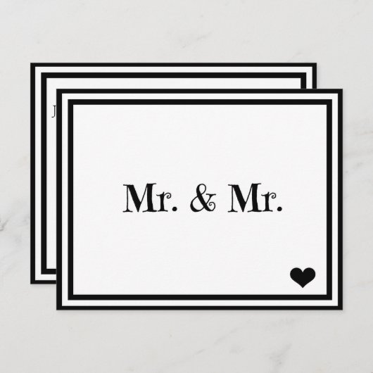 Mr. & Mr. 招待状 (正面/裏面)