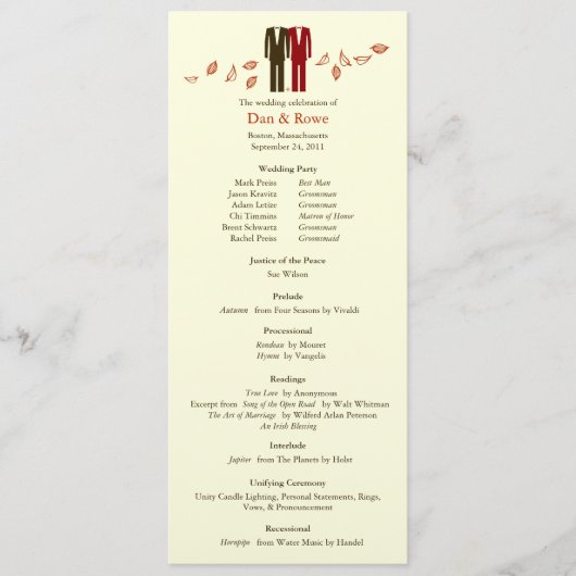 Mr. & Mr. Autumn 2 Do the Math 4x9.25 Program プログラム (正面)