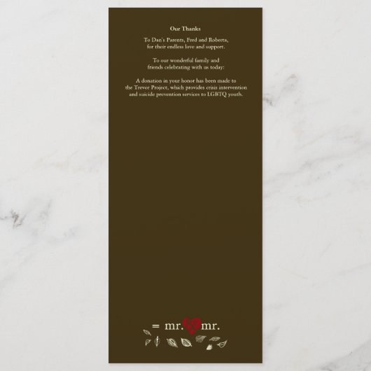 Mr. & Mr. Autumn 2 Do the Math 4x9.25 Program プログラム (裏面)