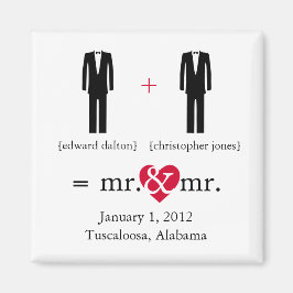 Mr. & Mr. Do the Math Save the Date Magnet マグネット