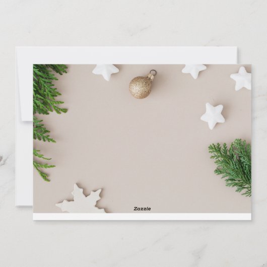 MR&MR Green Script Photoとしての初めてのクリスマス シーズンカード (裏面)