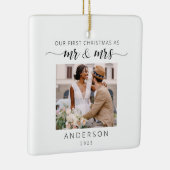 Mr.Mr.Mrs.フォトミニマリストとしての初めてのクリスマス セラミックオーナメント (右)