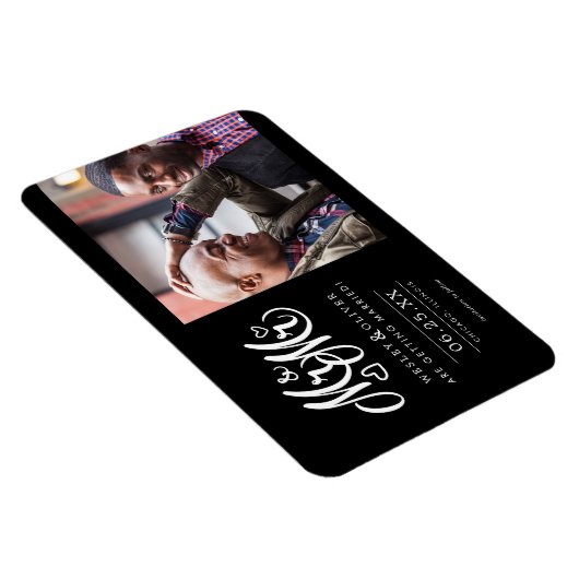 Mr.& Mr Script – 写真で日付を保存 マグネット (右側)