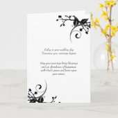 MR&MRSのエレガントなウェディンググリーティングカード カード (黄色い花)