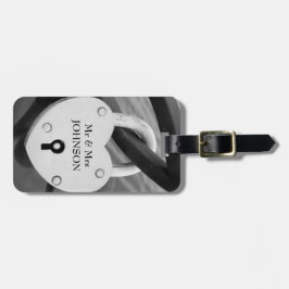 Mr. & Mrsは、新たにハートロックのラゲッジタグを結婚作成します ラゲッジタグ