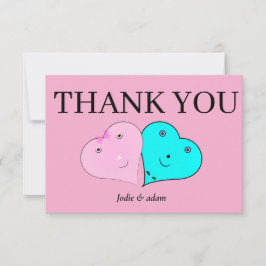 mr & mrsハート サンキューカード