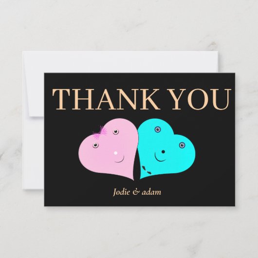 mr & mrsハート サンキューカード (正面)