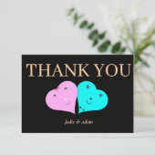 mr & mrsハート サンキューカード (スタンド正面)