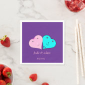 mr & mrsハート スタンダードカクテルナプキン (インサイチュ)