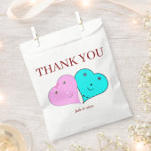 mr & mrsハート フェイバーバッグ (クリップ留めされた状態)