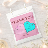 mr & mrsハート フェイバーバッグ (クリップ留めされた状態)