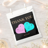 mr & mrsハート フェイバーバッグ (クリップ留めされた状態)