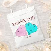 mr & mrsハート フェイバーバッグ (クリップ留めされた状態)