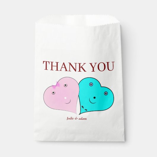 mr & mrsハート フェイバーバッグ (正面)