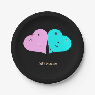 mr & mrsハート ペーパープレート