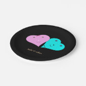 mr & mrsハート ペーパープレート (アングル)