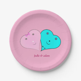 mr & mrsハート ペーパープレート