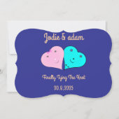 mr & mrsハート 招待状 (正面)