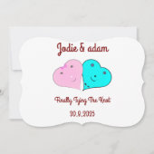 mr & mrsハート 招待状 (正面)