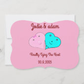 mr & mrsハート 招待状 (正面)