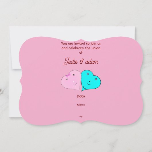 mr & mrsハート 招待状 (裏面)