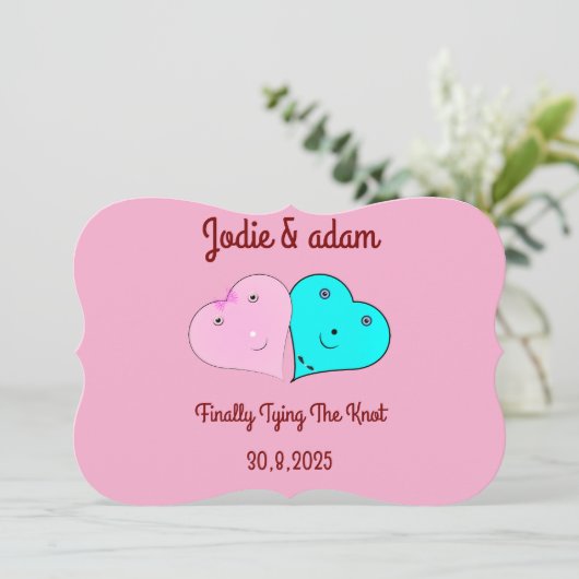 mr & mrsハート 招待状 (スタンド正面)