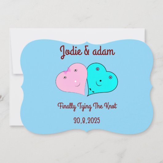 mr & mrsハート 招待状 (正面)