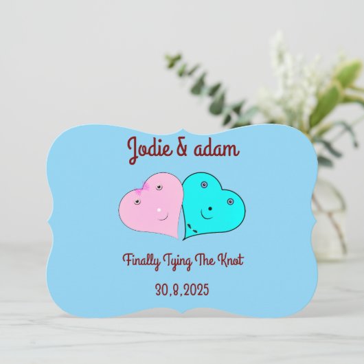 mr & mrsハート 招待状 (スタンド正面)