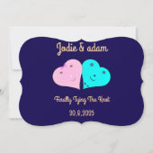 mr & mrsハート 招待状 (正面)