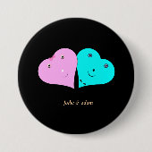 mr & mrsハート 缶バッジ (正面)