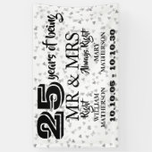Mr Mrsライト 25周年記念 シルバーハート 横断幕 (縦)