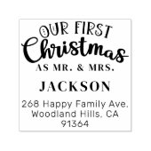 MR&MRS差出人住所としての初めてのクリスマス セルフインキングスタンプ (デザイン)