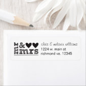 mr & mrs差出人住所ラベル ラベル (インサイチュ)